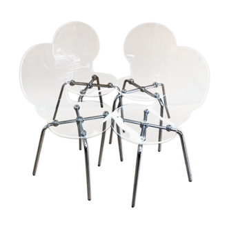 4 Transparent chairs