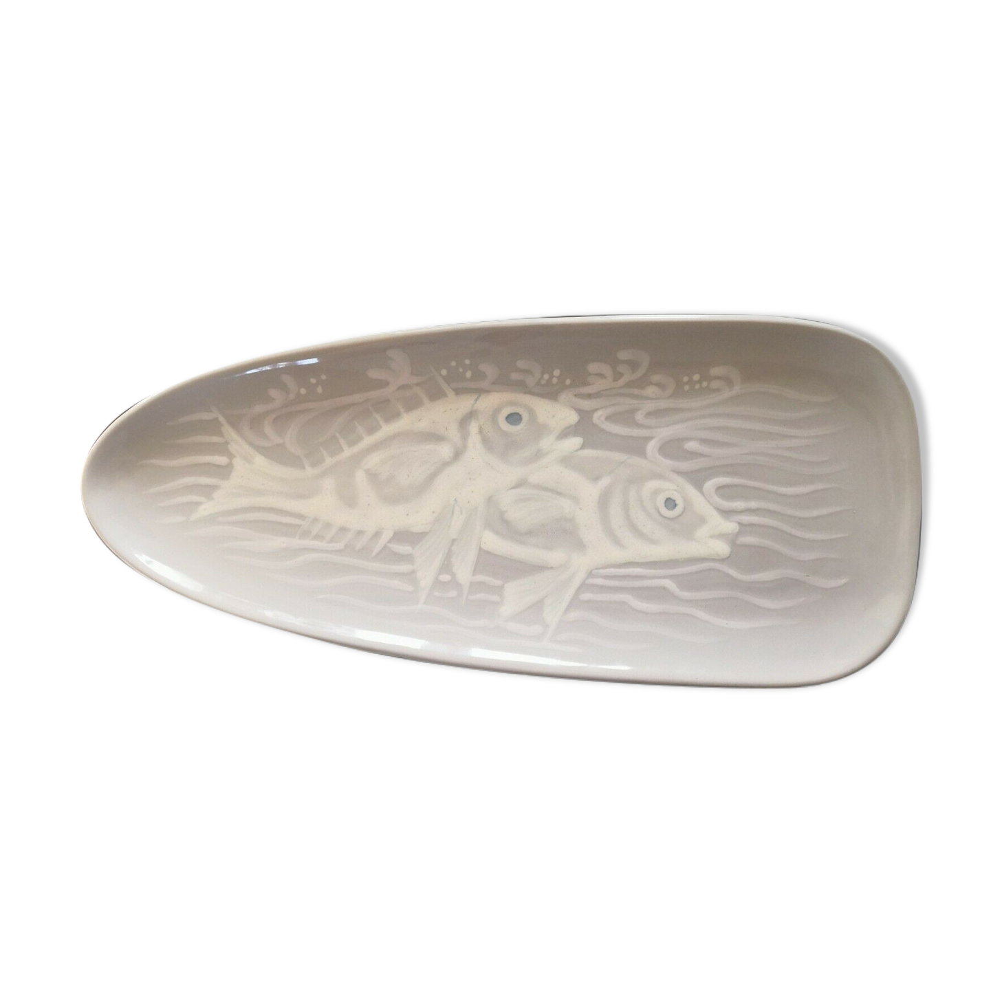Ceramic decoration Fish Pornic design 60s
