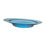 Plat présentoir gâteaux porcelaine bleu Sarreguemines
