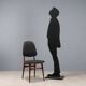Vintage chair in fabric and foam, design, Italy, 1960s