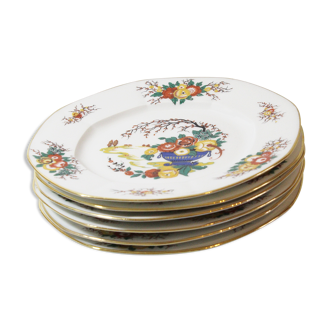 Lot de 6 assiettes à dessert en porcelaine de  Limoges WG et Cie