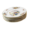 Lot de 6 assiettes à dessert en porcelaine de  Limoges WG et Cie