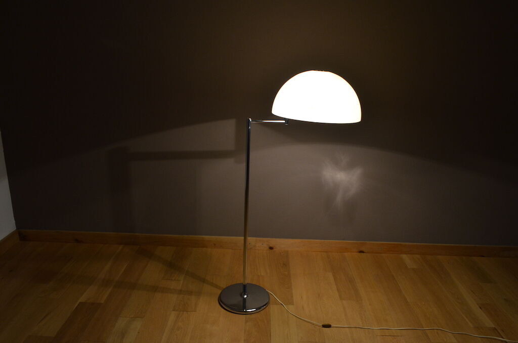 Floor lamp Chrome Italy Vintage 1970