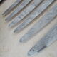 Six silver metal knives General Council of Hauts de Seine 92