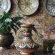Small handled ceramic vase from Safi, signed, Morocco, 1960-1980.