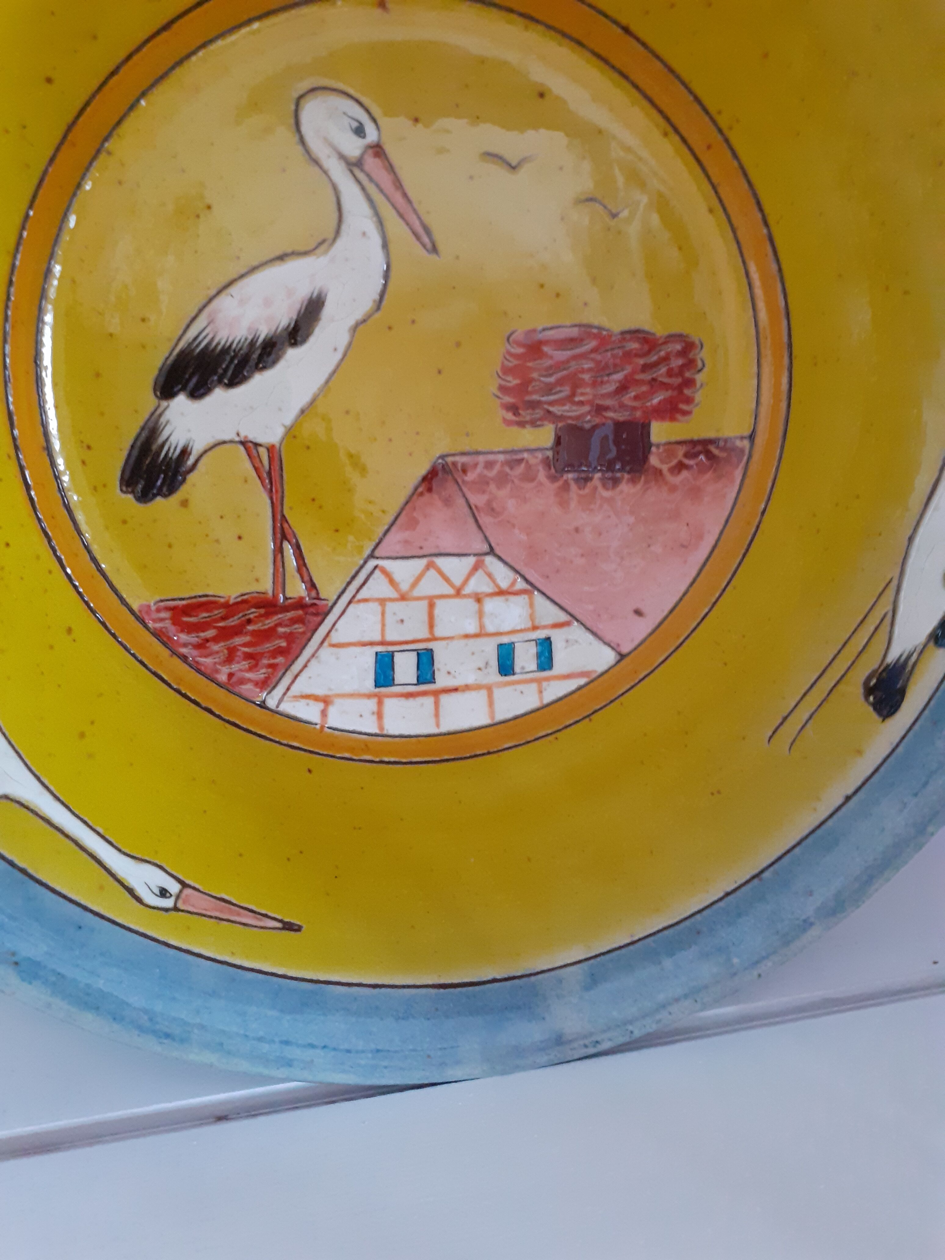Vintage Alsatian pottery bowl