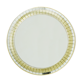 Miroir Italien laiton cristal doré de Cristal Arte 1960s