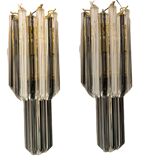 Lot de 2 appliques à prismes en verre de Murano