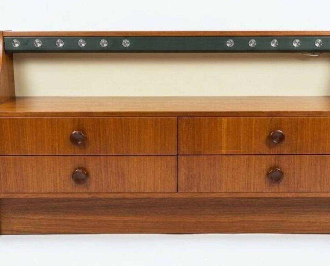 Scandinavian teak chest of drawers from the 1960s.