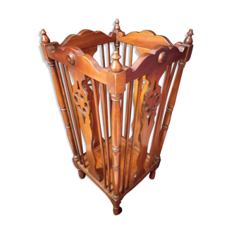 Walnut walking stick holder