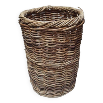 High basket 55cm round rattan old