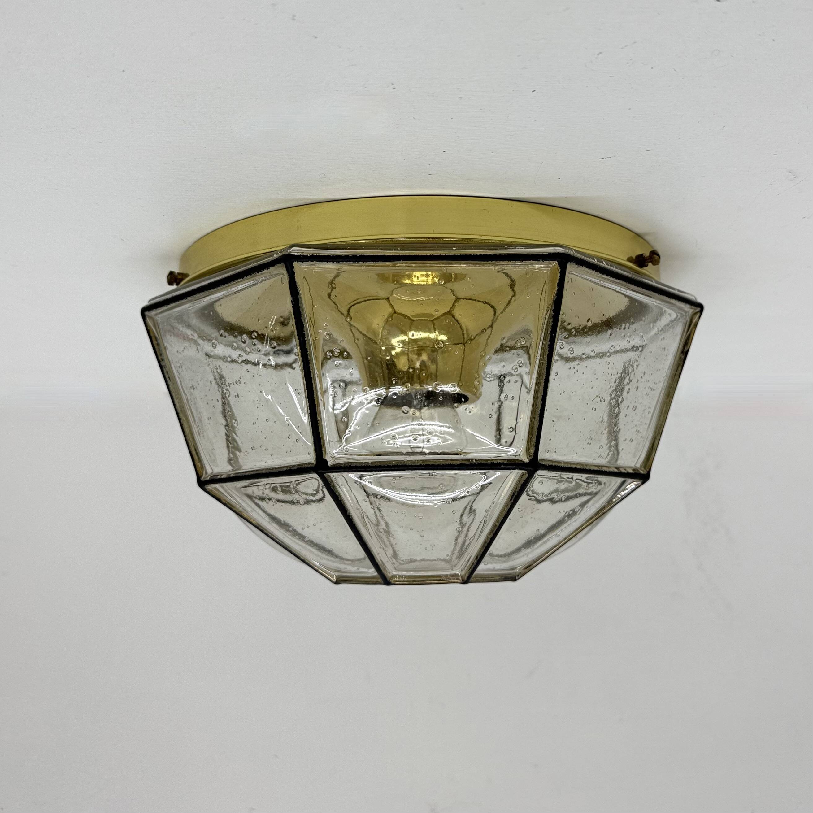 Limburg Glashütte ceiling lamp , 1970s