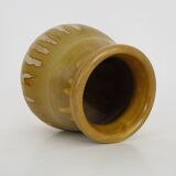 Vintage Provence glazed terracotta Biot jar with glazed neck. 20th century