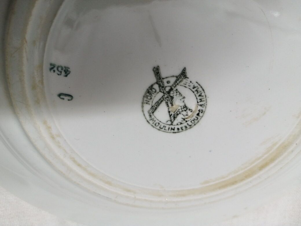 Wolf Mill Plate Plates 452 Old Vintage Lot of 2