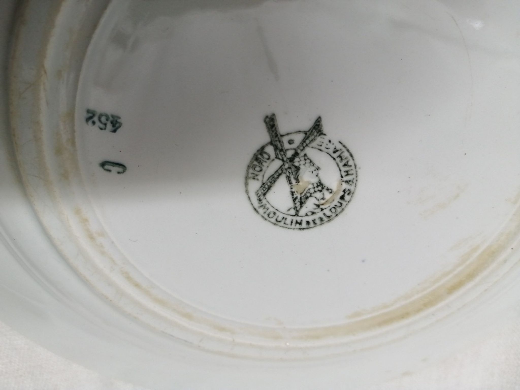 Wolf Mill Plate Plates 452 Old Vintage Lot of 2