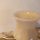 White alabaster lamp, sculpted, retro chic vintage.