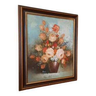 Tableau peinture bouquet de fleurs