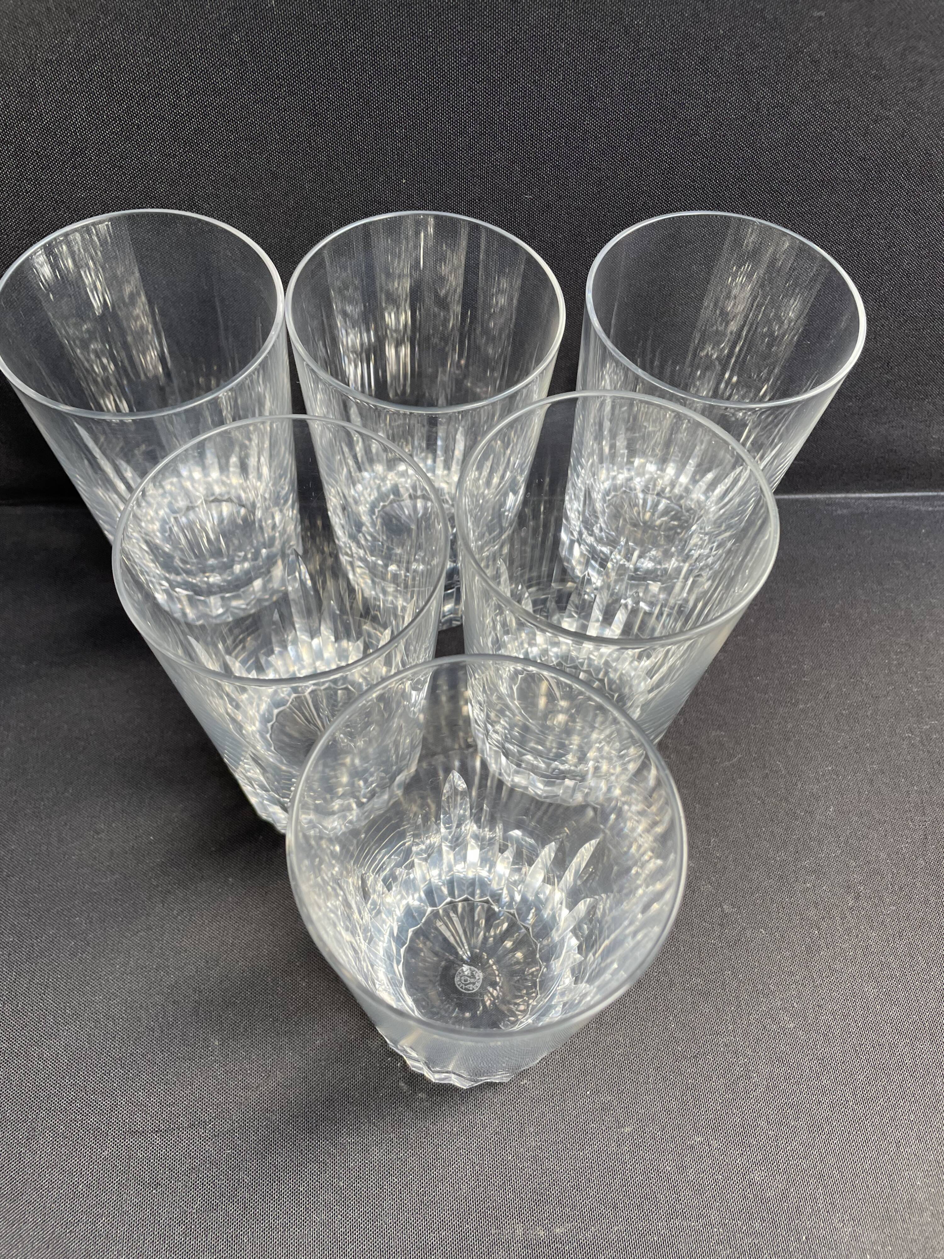 6 Baccarat water cups Spear service