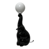 Lampe céramique vintage noire éléphant et son ballon