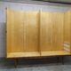 1960 Scandinavian wardrobe, atypical blond wood varnished, 4 doors 3