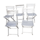 Lot of 5 white folding garden chairs