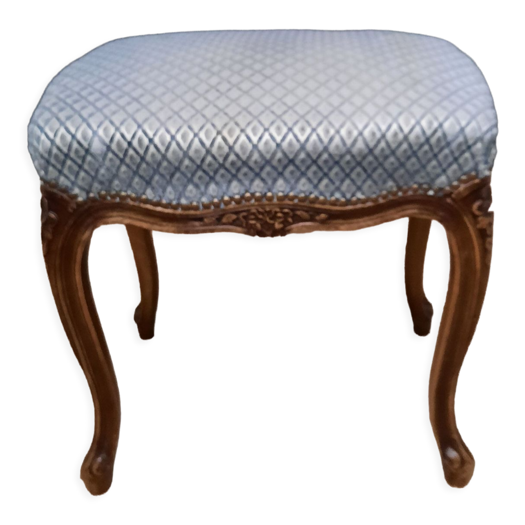 Louis XV style pouf velvet cover