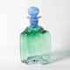 Vintage Green and Blue Glass Decanter Antikva by Bertil Vallien Sweden 1994