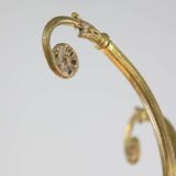 Antique Italian Brass and Opaline Chandelier