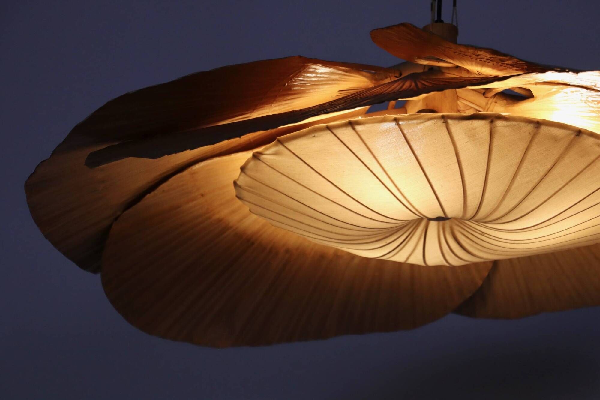 Hana I Chandelier, Uchiwa Series By Ingo Maurer For Design M, Germany, 1970s