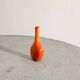 Vintage French Mid Century Bottle Vase in Warm Red Glaze, 1950s