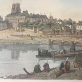 Lithographie de L.A. Asselineau (1808-1889) - Vue du calvaire à Rennes