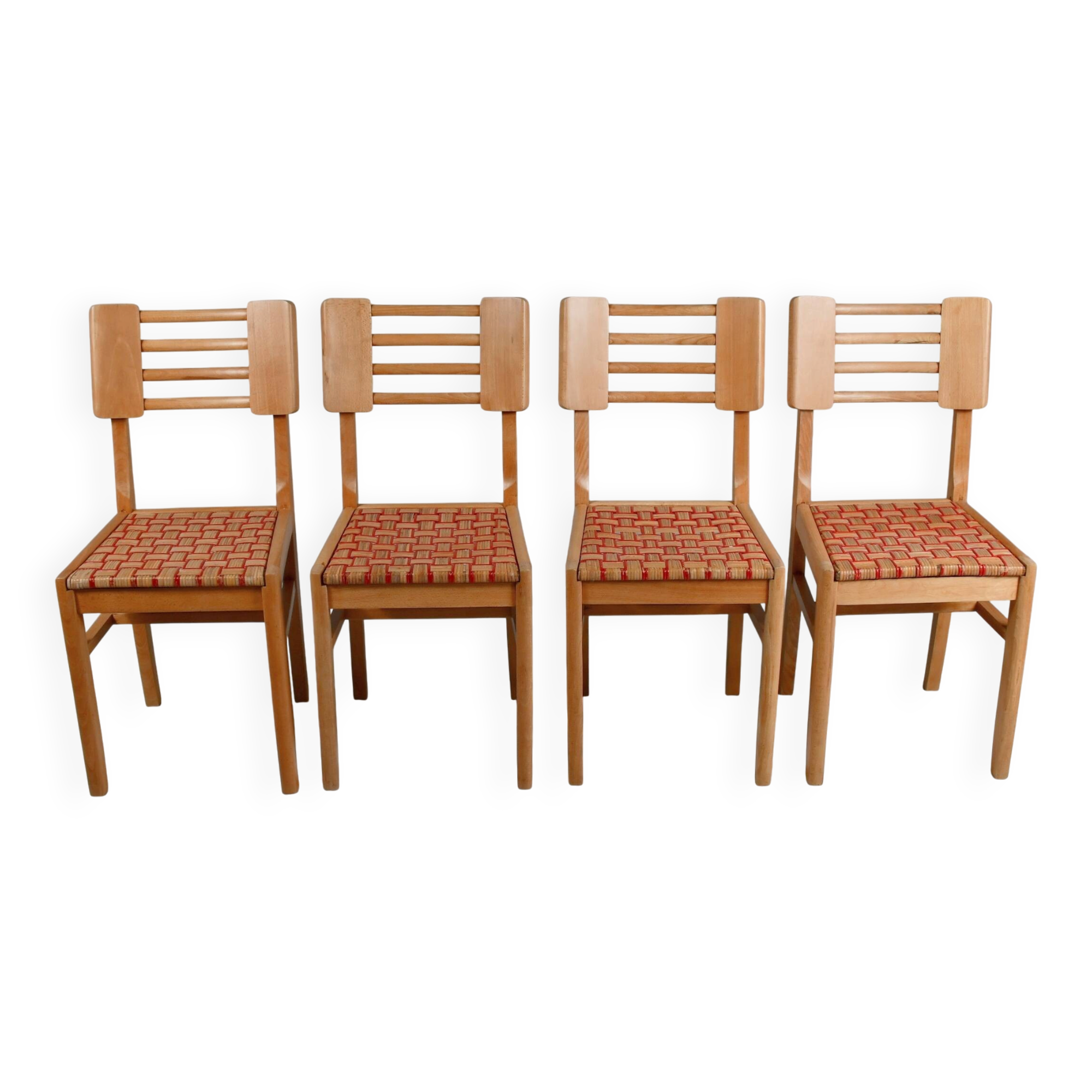 Vintage dining chairs x4 1950s by Pierre Cruège