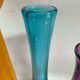 Set of 3 vintage glass paste vases