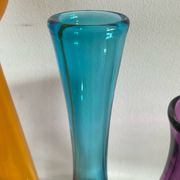 Set of 3 vintage glass paste vases