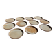 Lot de 11 assiettes en grès beige épais vintage D22,5