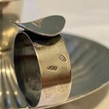 Solid silver hand candle holder