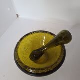 Biot blown glass medicine mortar