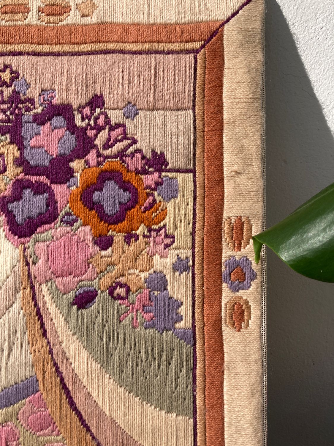 Vintage tapestry portrait of a woman