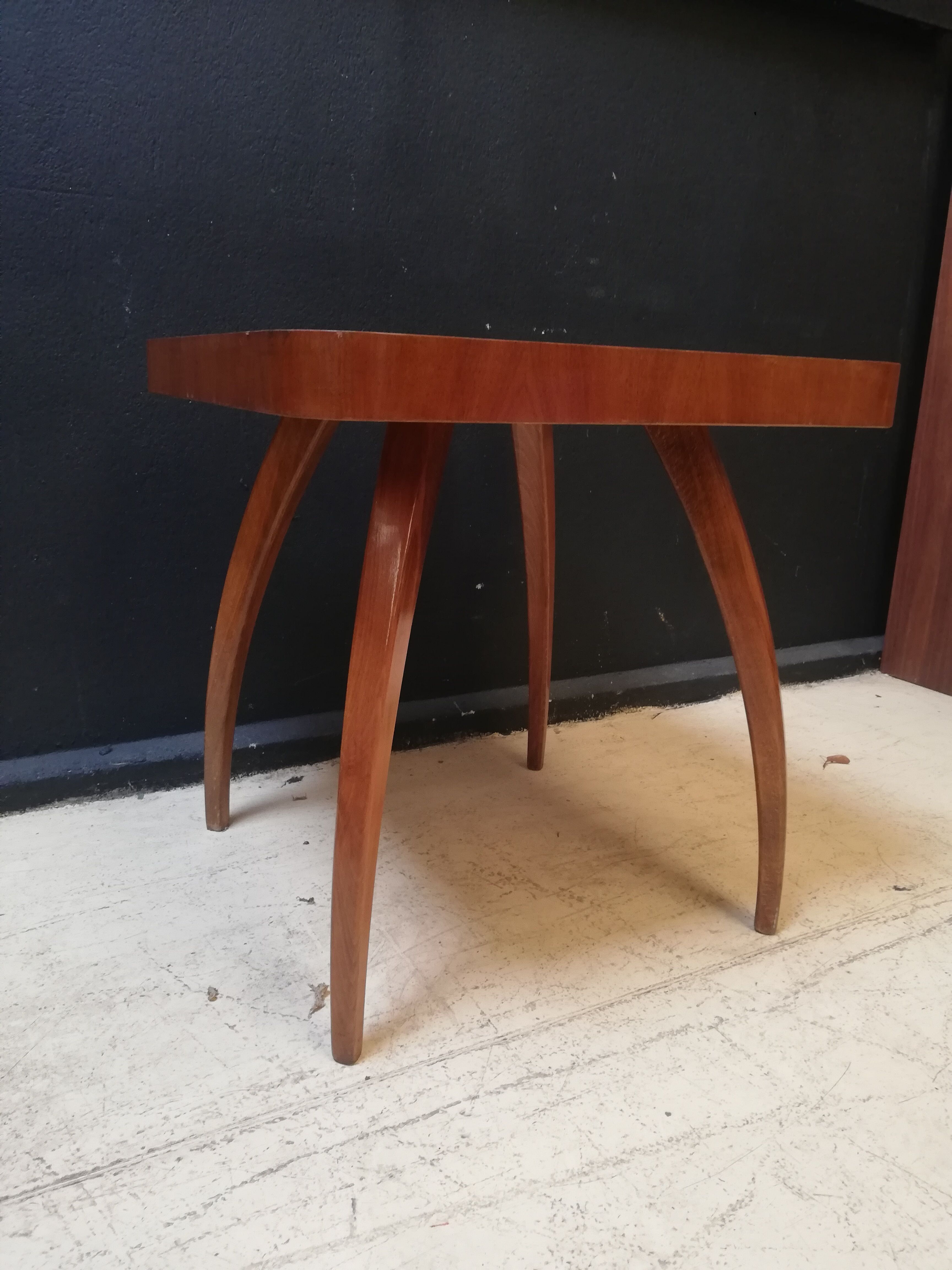 Coffee table Spider Halabala, vintage, Czech, art deco