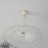 Pair of Cinea suspensions, Leucos workshop, handmade in Murano, design Giusto Toso, circa 197