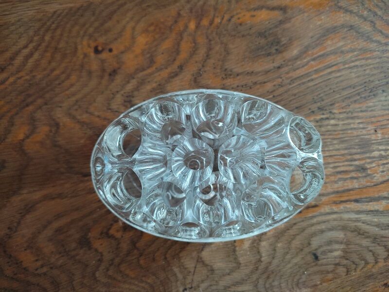 Glass flower spike Oval old vintage deco dp1021f60