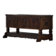 Danish baroque oak buffet from the early 18th century, carved details, 1700-1750.