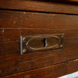 Antique table with 2 drawers in patina