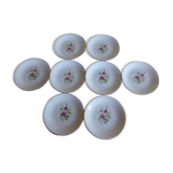 8 assiettes plates Gien modèle "Pompadour"