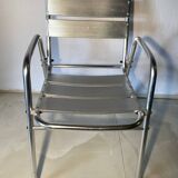 Set of 3 aluminum bistro chairs