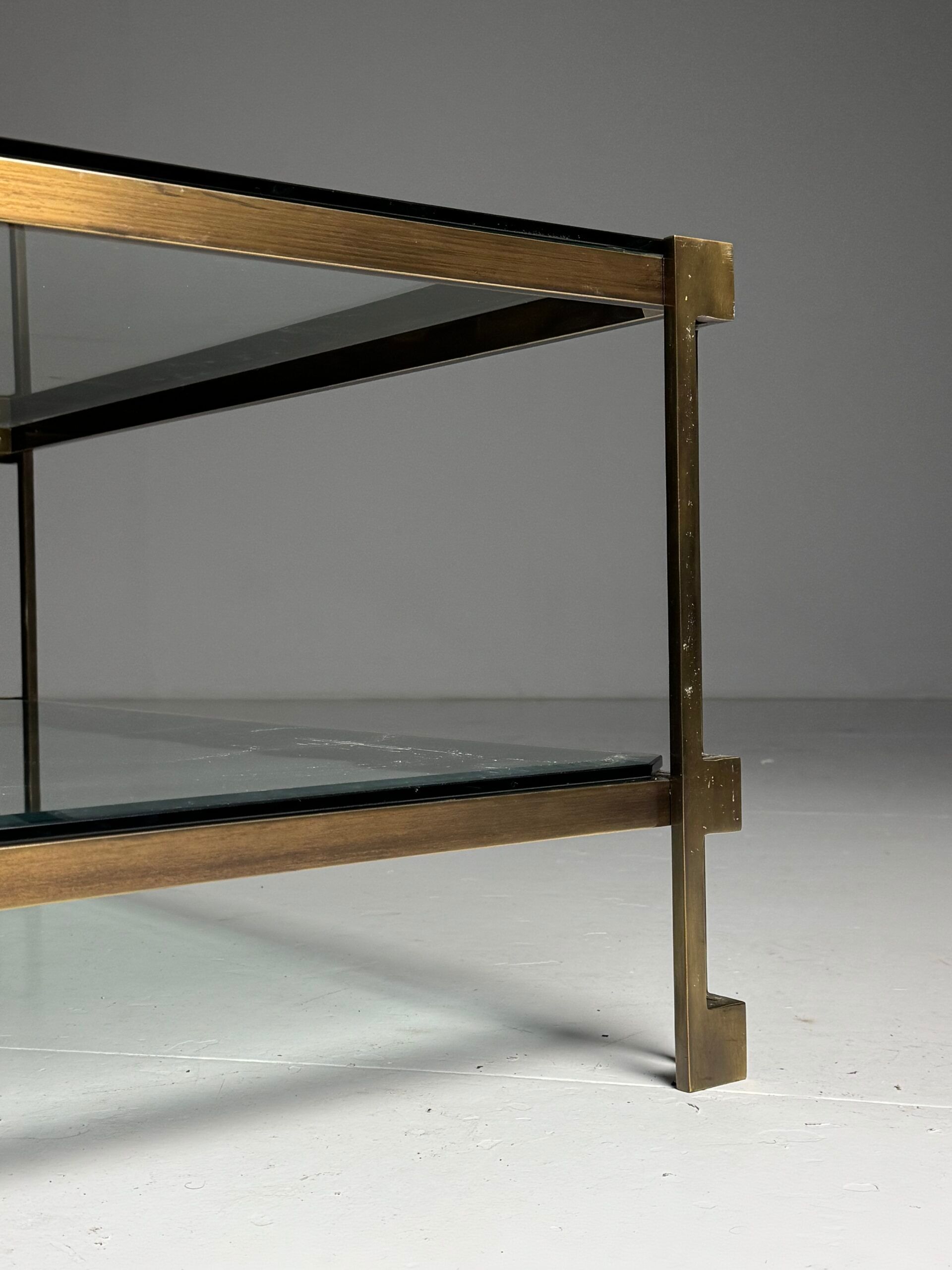 Table basse en verre vintage