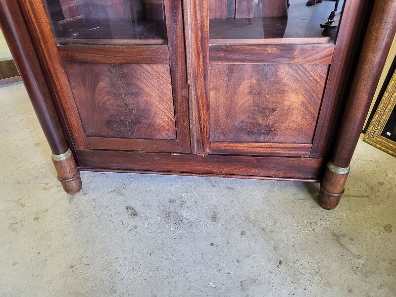 Empire library showcase in mahogany
