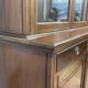 English walnut two-body library from the early 20th century.