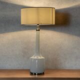 Large Scandinavian opaline and brass lamp designed by Holm Sørensen