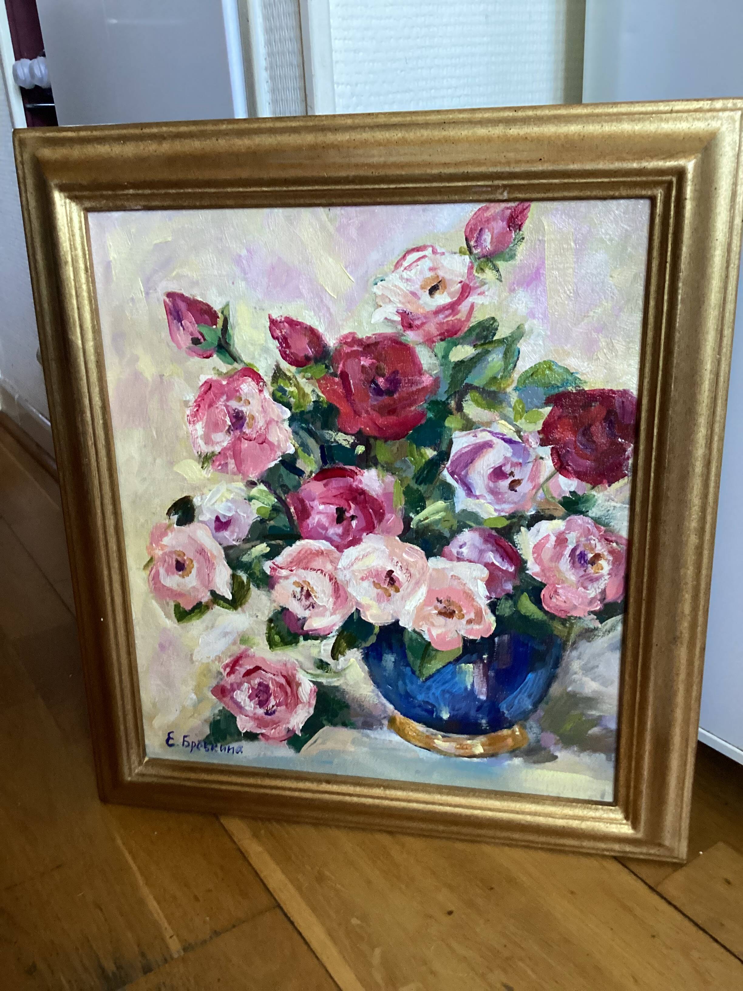 Oil painting on canvas signed, dimensions: height - 49 cm - width - 44 cm -